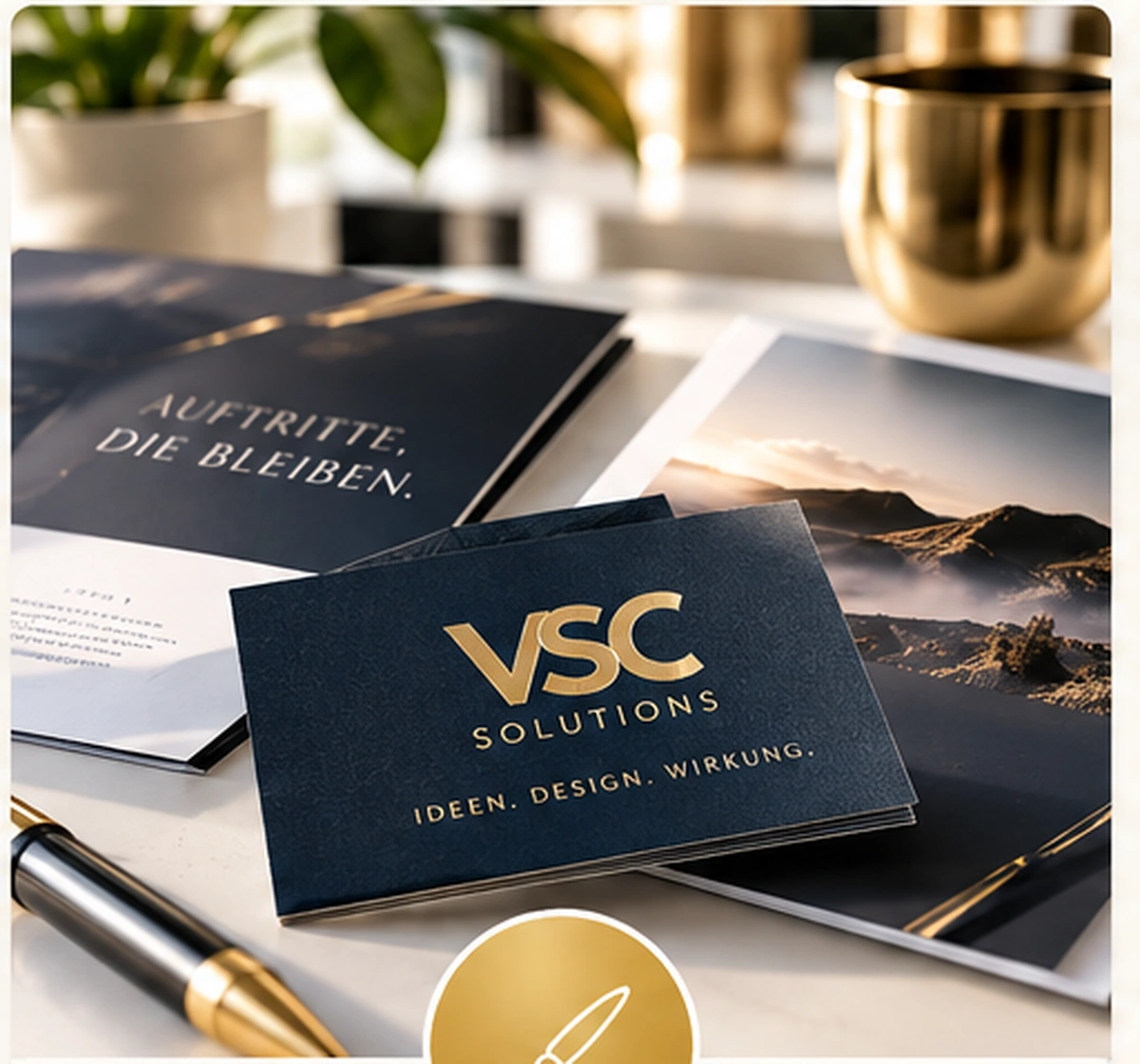 Elegante Design- und Printmaterialien von VSC Solutions